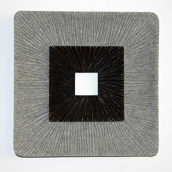 Decoracion 19 x 2.36 in. Encaved Square Wall Art, Ribbed Finish DE3091745